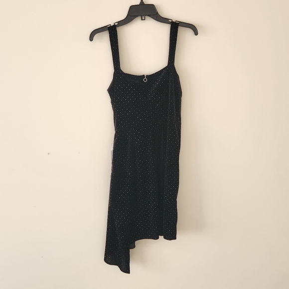 Saylor Nollie Velvet Rainbow Rhinestone Mini Dress Black Medium NWT NEW - Picture 6 of 8